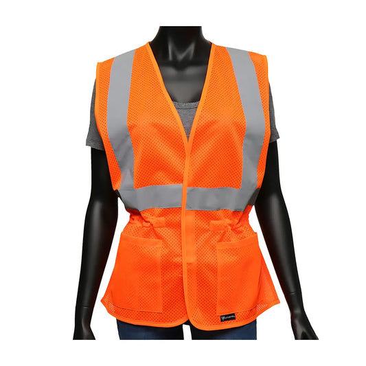 West Chester 47208/Sm Ansi Type R Class 2 Women'S Contoured Mesh Vest With Adjustable Waist 47208SM-19912