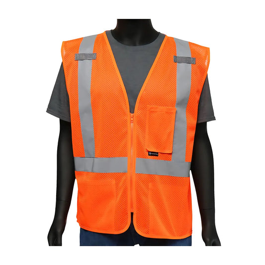 West Chester 47210/4Xl Ansi Type R Class 2 Three Pocket Mesh Vest 472104XL-19938