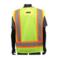 West Chester 47215/L Ansi Type R Class 2 Two-Tone Mesh Vest With Solid Front, Mesh Back And "D" Ring Access 47215L-19985