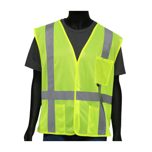 West Chester 47217/M ANSI Type R Class 2 FR Treated Three Pocket Mesh Vest