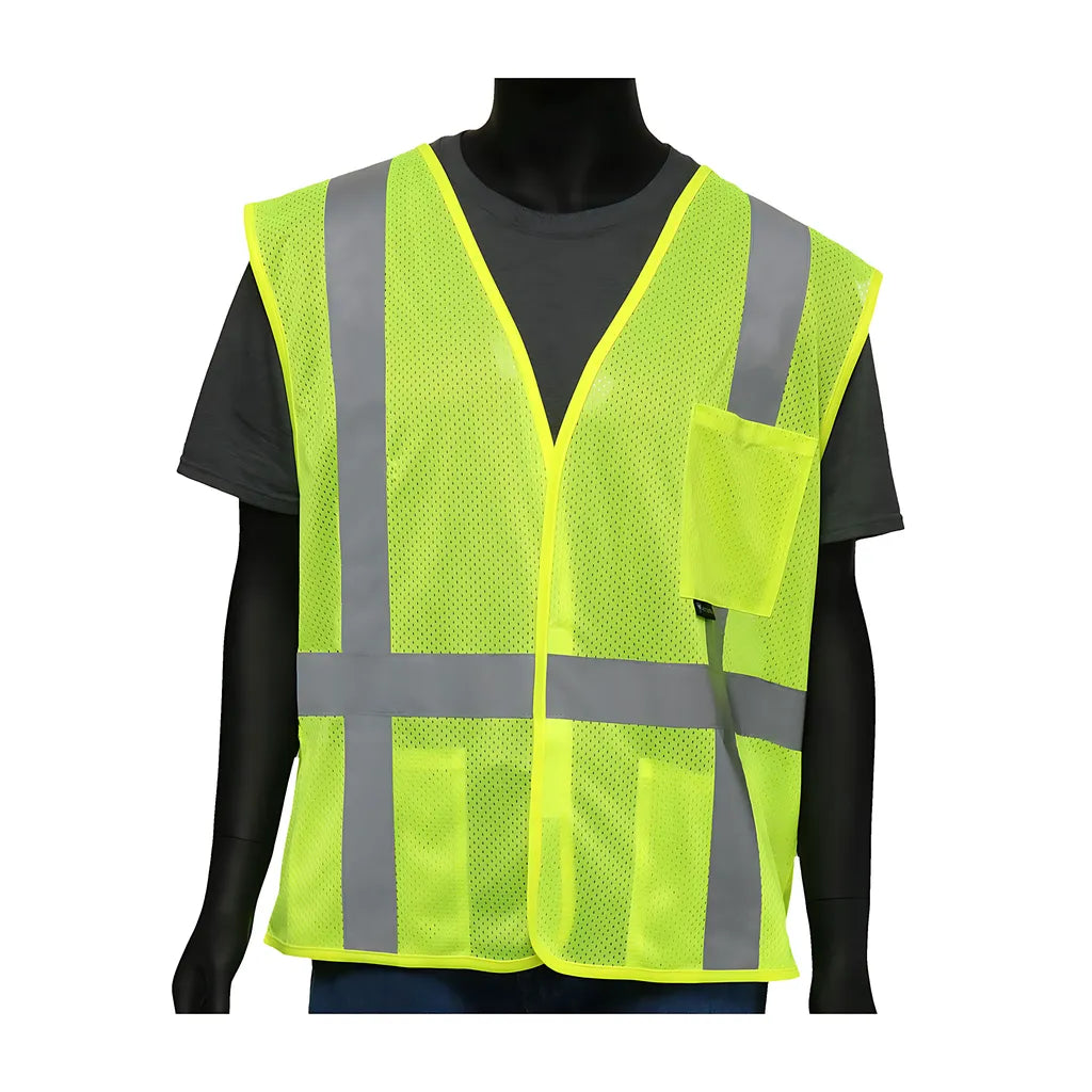 West Chester 47217/3Xl Ansi Type R Class 2 Fr Treated Three Pocket Mesh Vest 472173XL-20008