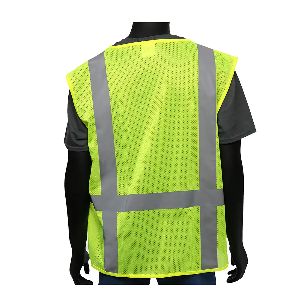 West Chester 47217/3Xl Ansi Type R Class 2 Fr Treated Three Pocket Mesh Vest 472173XL-20009