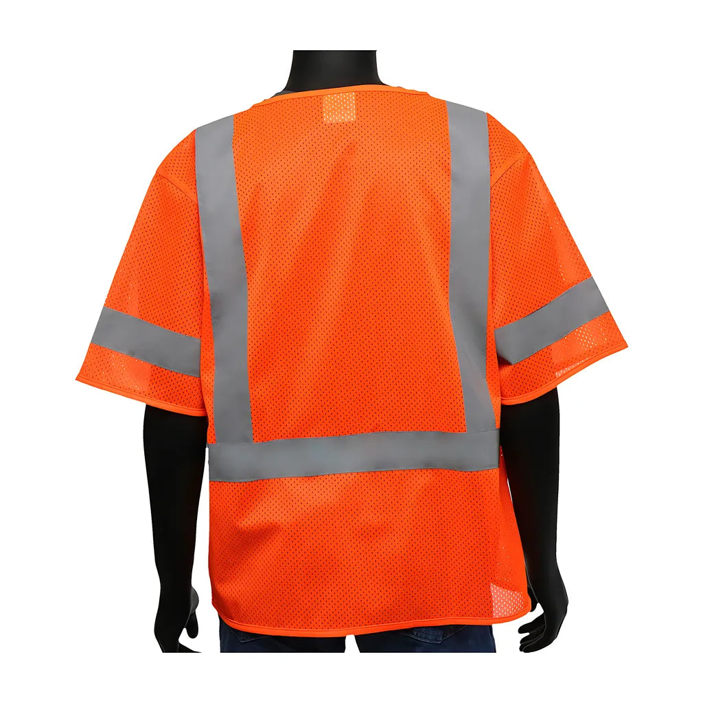 West Chester 47301/L Ansi Type R Class 3 Value Three Pocket Mesh Vest 47301L-20029