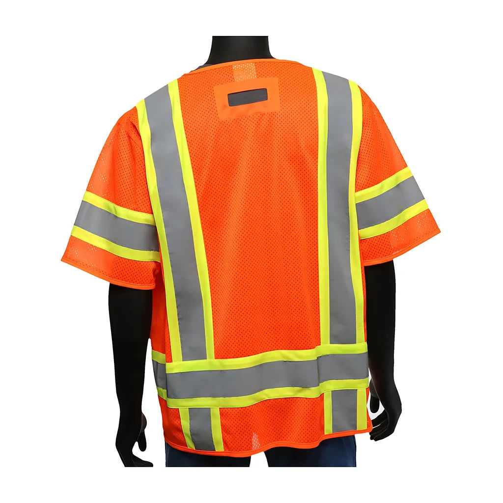 West Chester 47307/3Xl Ansi Type R Class 3 Two-Tone Surveyor Six Pocket Solid Front/Mesh Back Vest 473073XL-20091
