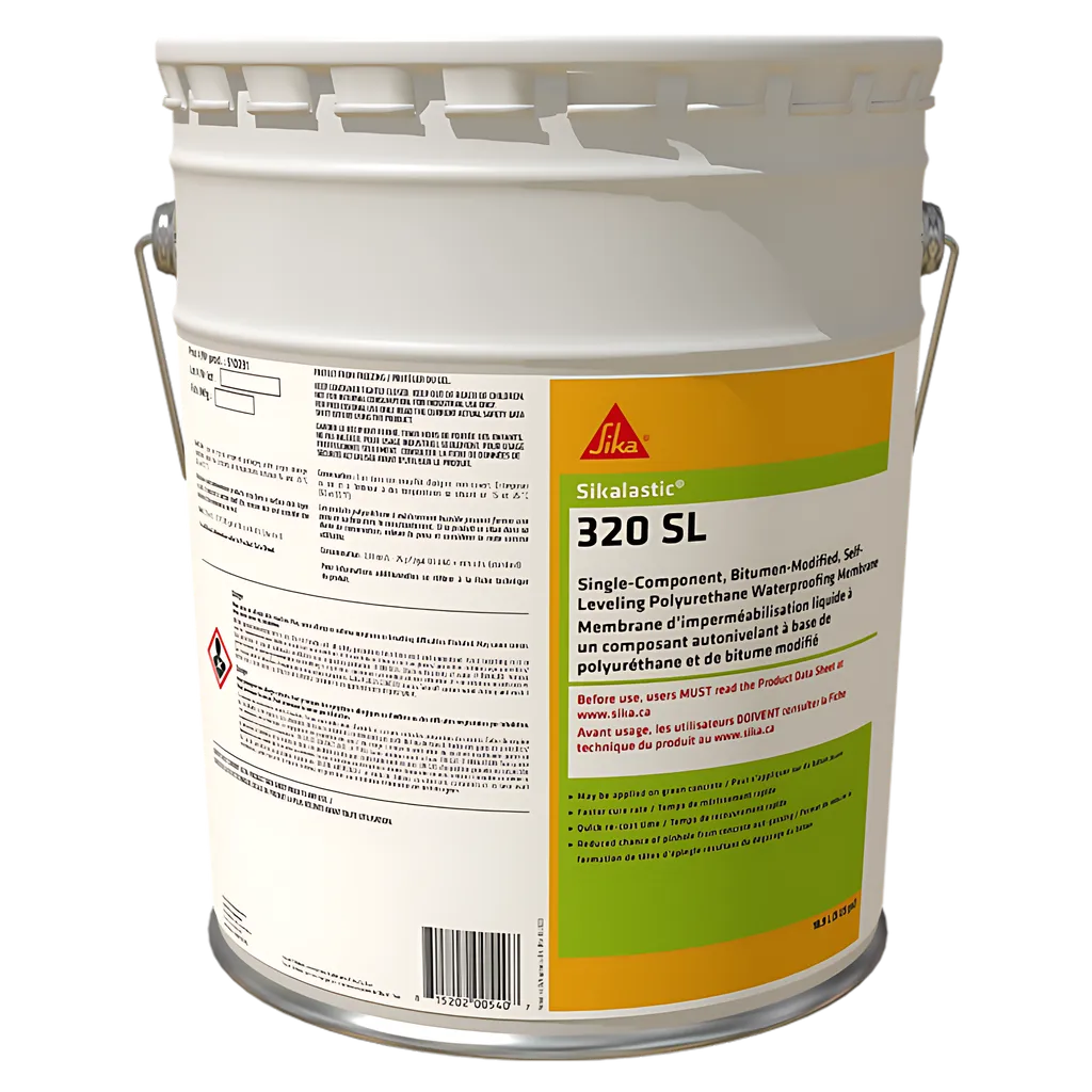 Sikalastic 320 Sl - One Component, Self-Leveling, Bitumen Modified Waterproofing Membrane