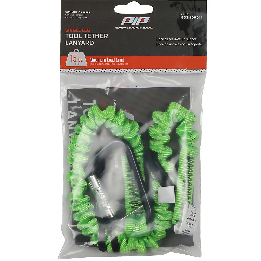 Pip 533-100011 Single Leg Tool Tethering Lanyard - 10 Lbs. Maximum Load Limit - Retail Packaged 533-100011-20417