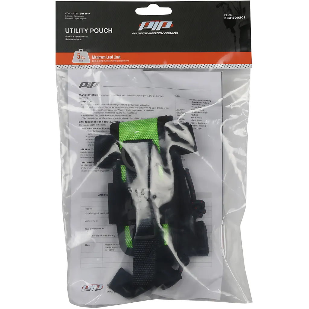 Pip 533-300201 Tool Tethering Utility Pouch - 5 Lbs. Maximum Load Limit - Retail Packaged 533-300201-20434