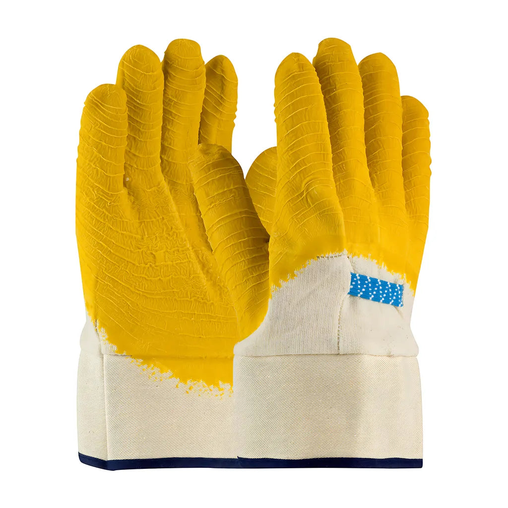 Pip 55-3273 Latex Coated Glove With Jersey Liner And Crinkle Finish On Palm, Fingers & Knuckles - Plasticized Safety Cuff 55-3273-20455