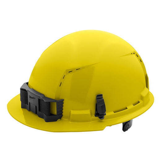 Yellow Front Brim Vented Hard Hat w/6pt Ratcheting Suspension - Type 1, Class C