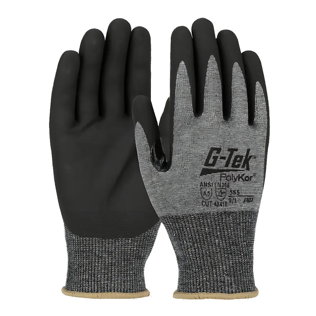 G-Tek 555-2Xl Seamless Knit Polykor Blended Glove With Nitrile Coated Foam Grip On Palm & Fingers - Touchscreen Compatible 555-2XL-20461