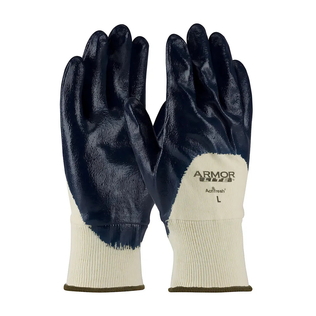 Atg 56-3170/M Nitrile Dipped Glove With Interlock Liner And Textured Finish On Palm, Fingers & Knuckles - Knit Wrist 56-3170M-20504