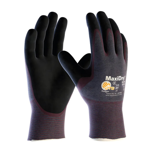 Atg 56-424/L Ultra Lightweight Nitrile Glove With Seamless Knit Nylon Liner And Non-Slip Microfoam Grip On Palm & Fingers - Palm Coated 56-424L-20524