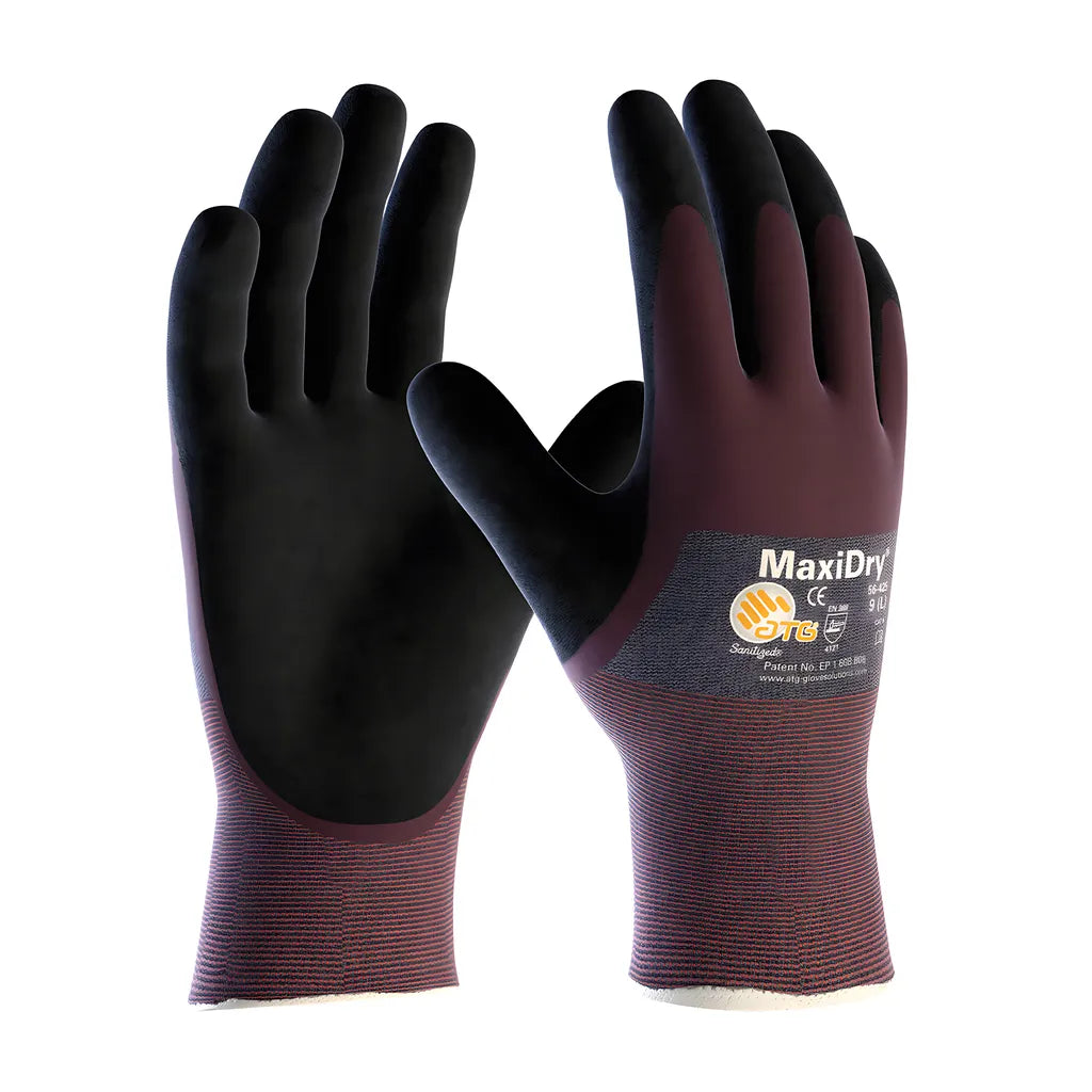 Atg 56-425/L Ultra Lightweight Nitrile Glove With Seamless Knit Nylon Liner And Non-Slip Microfoam Grip On Palm & Fingers - 3/4 Coated 56-425L-20531