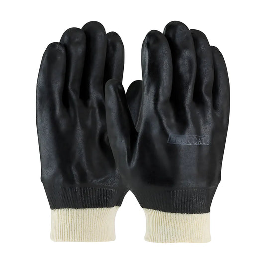 Pip 58-8115Dd Premium Pvc Dipped Glove With Interlock Liner And Rough Sandy Finish - Knit Wrist 58-8115DD-20595