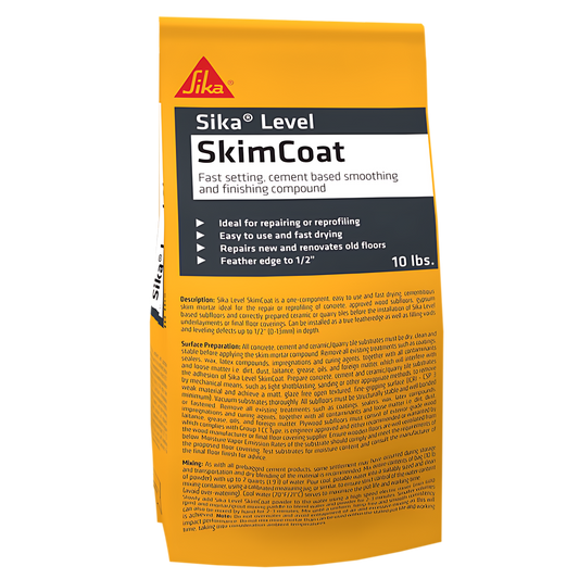 Sika Level Skimcoat - Fast Setting, Cement Based, Skim Mortar For Thin Section Repair Or Re-Profiling