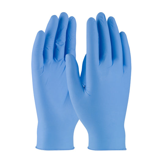 QRP SQBF09M Disposable Nitrile Glove, Powder Free with Textured Grip - 3 mil