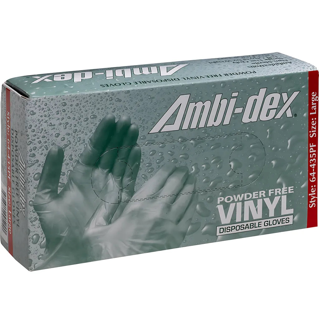 Ambi-Dex 64-435Pf/L Premium Grade Disposable Vinyl Glove, Powder Free - 5 Mil 64-435PFL-20839