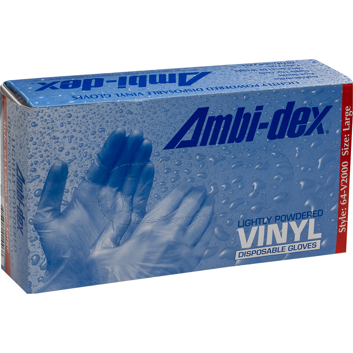 Ambi-dex 64-V2000/S Industrial Grade Disposable Vinyl Glove, Powdered - 4 Mil