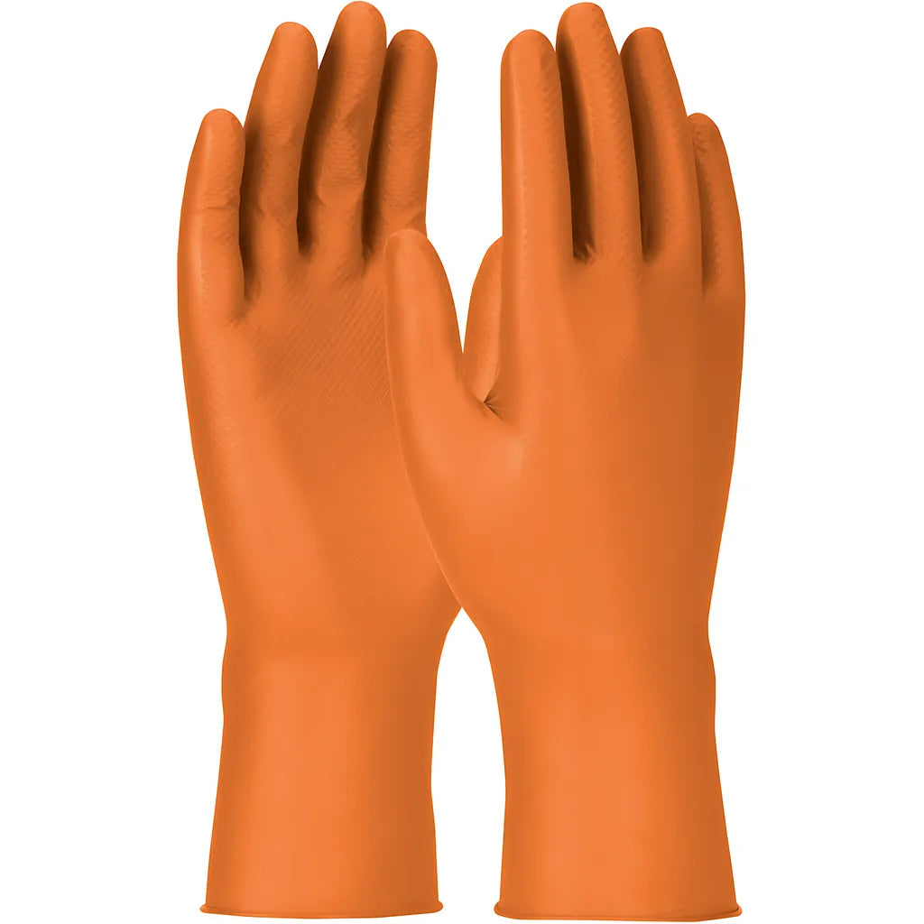 Grippaz 67-307/2Xl Extended Use Ambidextrous Nitrile Glove With Textured Fish Scale Grip - 7 Mil 67-3072XL-20953