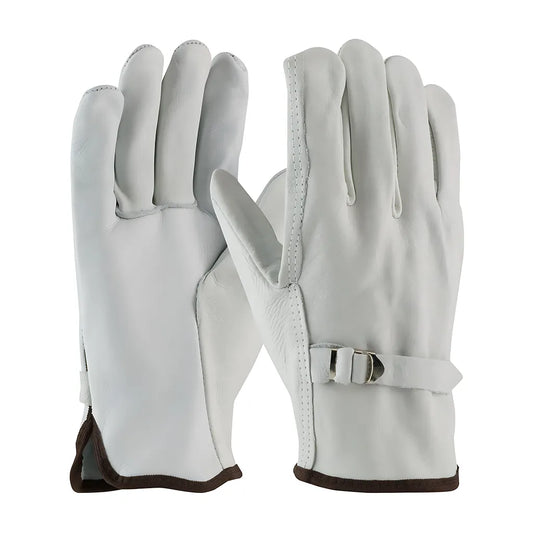 Pip 68-158/M Superior Grade Top Grain Cowhide Leather Drivers Glove With Pull Strap Closure - Straight Thumb 68-158M-21000