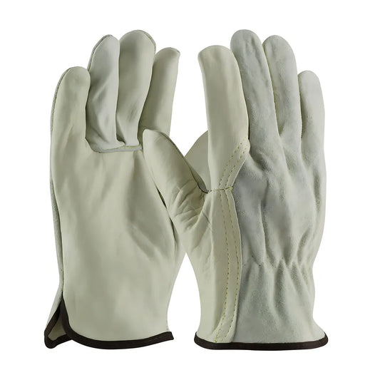 Pip 68-162Sb/M Regular Grade Top Grain Leather Drivers Glove With Split Cowhide Back And Dupont Kevlar Stitching - Wing Thumb 68-162SBM-21036