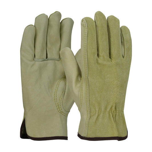 PIP 70-360SB/M Industry Grade Top Grain Pigskin Leather Drivers Glove with Split Pigskin Back - Keystone Thumb