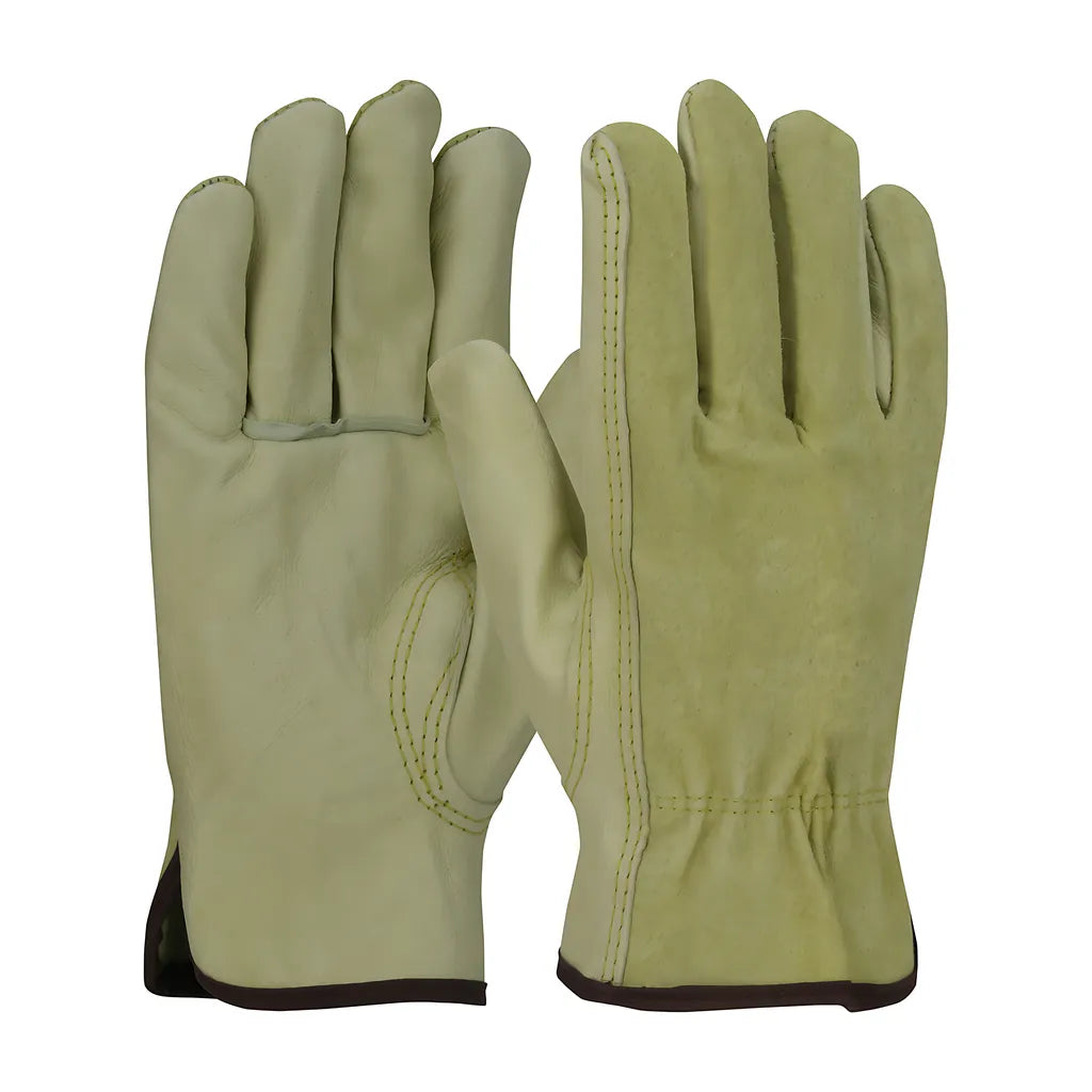 Pip 70-360Sb/L Industry Grade Top Grain Pigskin Leather Drivers Glove With Split Pigskin Back - Keystone Thumb 70-360SBL-21175