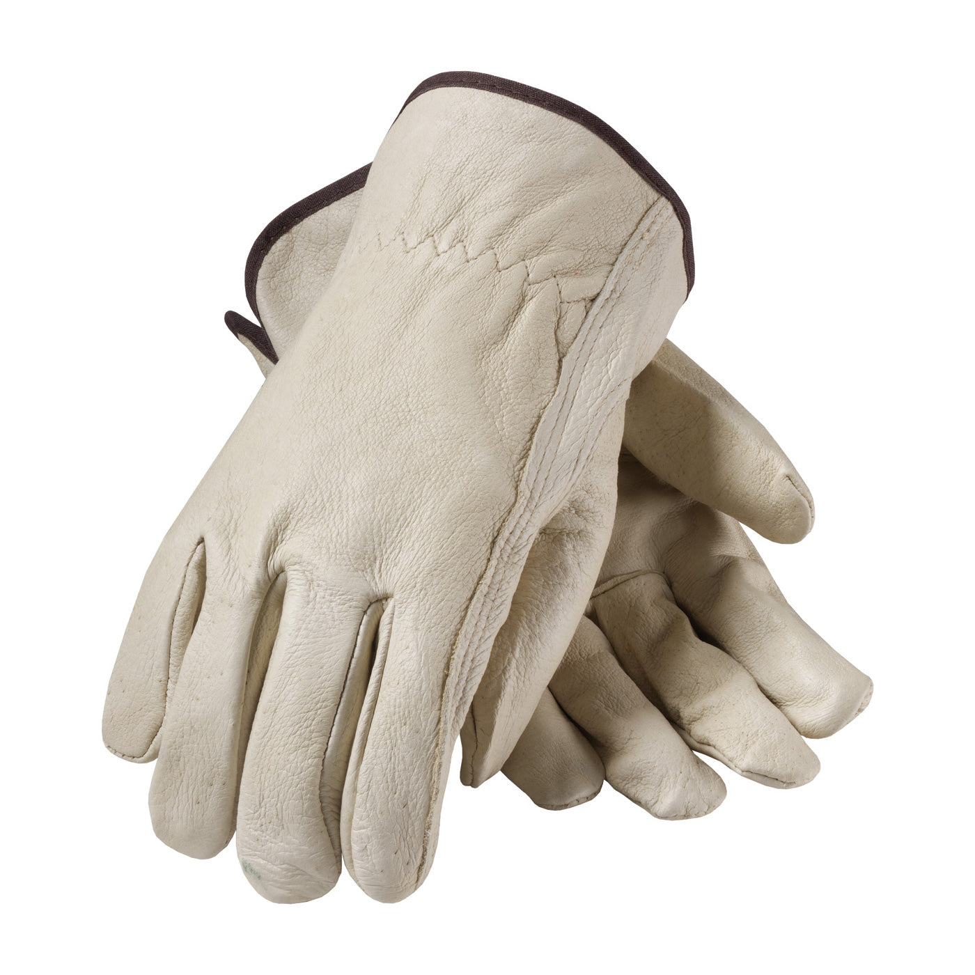 PIP 70-361/XL Economy Grade Top Grain Pigskin Leather Drivers Glove - Keystone Thumb