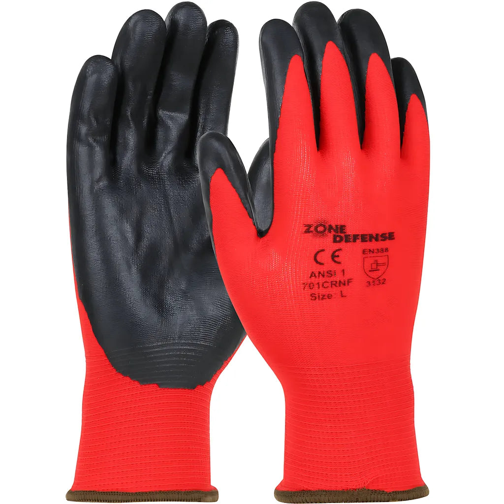 West Chester 701Crnf/L Economy Seamless Knit Nylon Glove With Nitrile Coated Foam Grip On Palm & Fingers 701CRNFL-21146