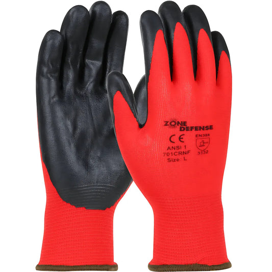 West Chester 701Crnf/M Economy Seamless Knit Nylon Glove With Nitrile Coated Foam Grip On Palm & Fingers 701CRNFM-21145