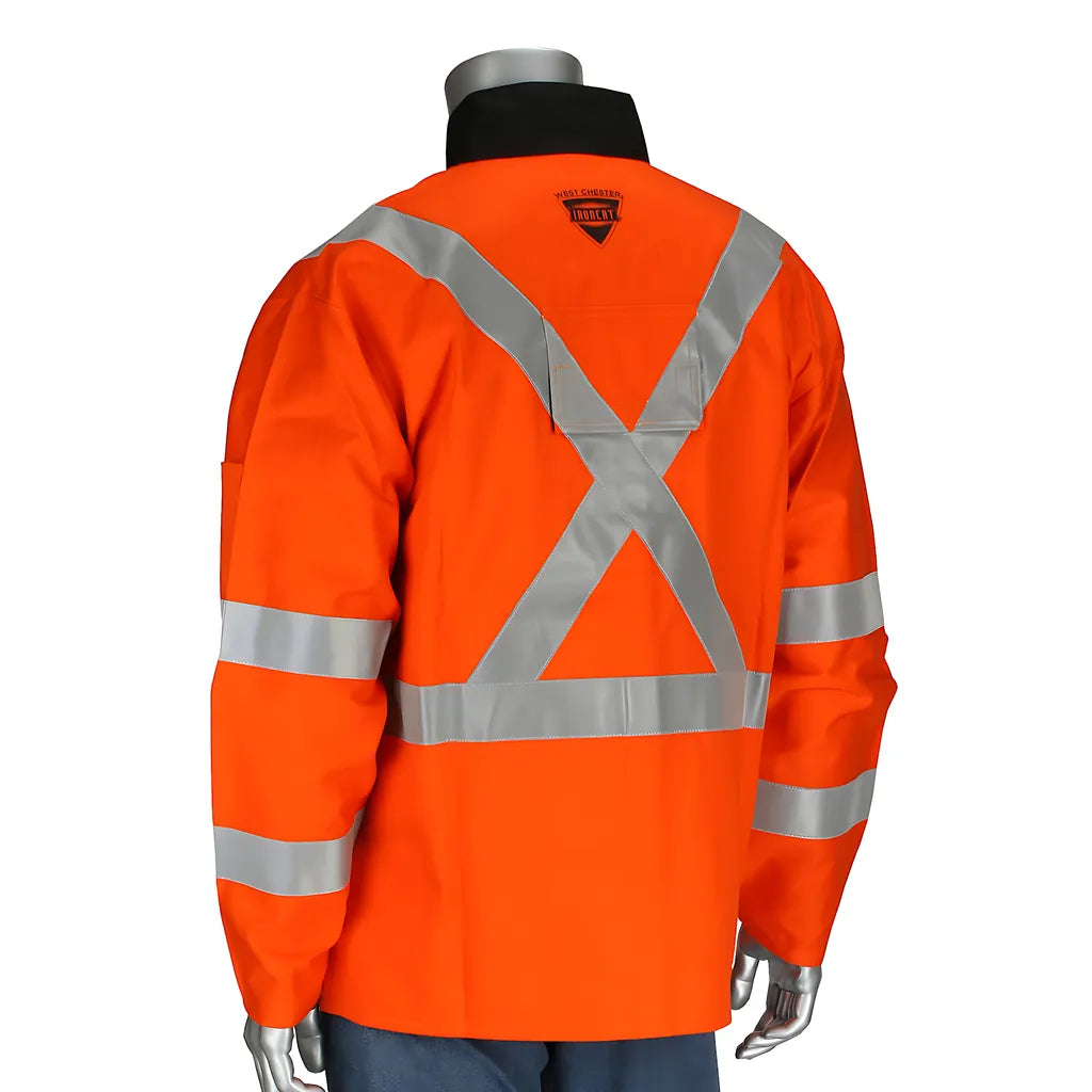 Ironcat 7060/2Xl Hi-Vis Fr Treated 100% Cotton Sateen Jacket 70602XL-21296