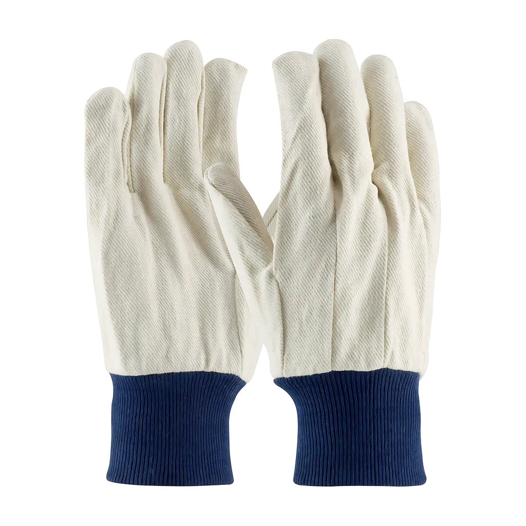 West Chester 710Bkwk Economy Grade Polyester/Cotton Canvas Single Palm Glove - Blue Knit Wrist 710BKWK-21319