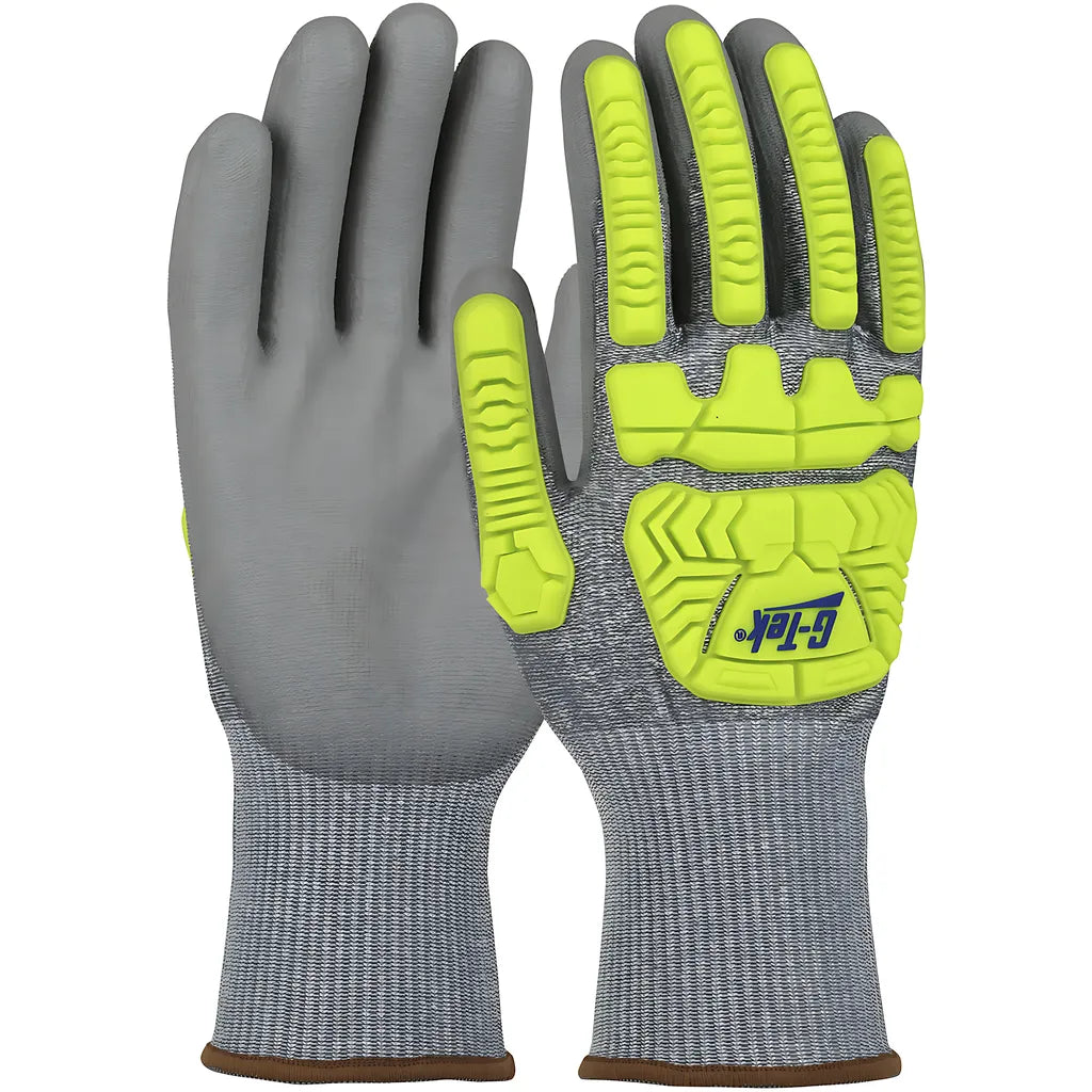 West Chester 710Hgubhvg/2Xl Seamless Knit Hppe Blended Glove With Hi-Vis Impact Protection And Polyurethane Coated Palm & Fingers 710HGUBHVG2XL-21331