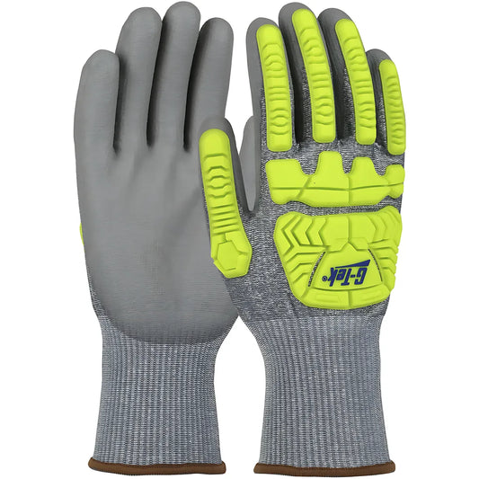 West Chester 710Hgubhvg/2Xl Seamless Knit Hppe Blended Glove With Hi-Vis Impact Protection And Polyurethane Coated Palm & Fingers 710HGUBHVG2XL-21331