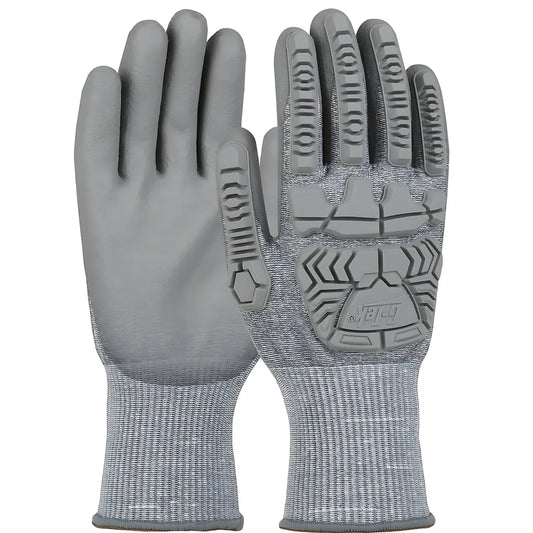 West Chester 710Hgub/M Seamless Knit Hppe Blended Glove With Impact Protection And Polyurethane Coated Palm & Fingers 710HGUBM-21321