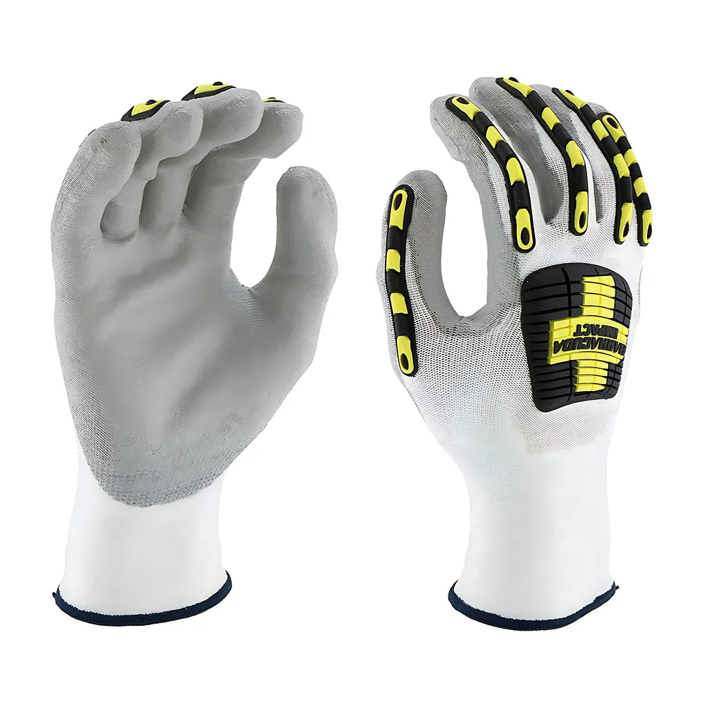 West Chester 713Hgwub/2Xl Seamless Knit Hppe Blended Glove With Impact Protection And Polyurethane Coated Palm & Fingers 713HGWUB2XL-21403