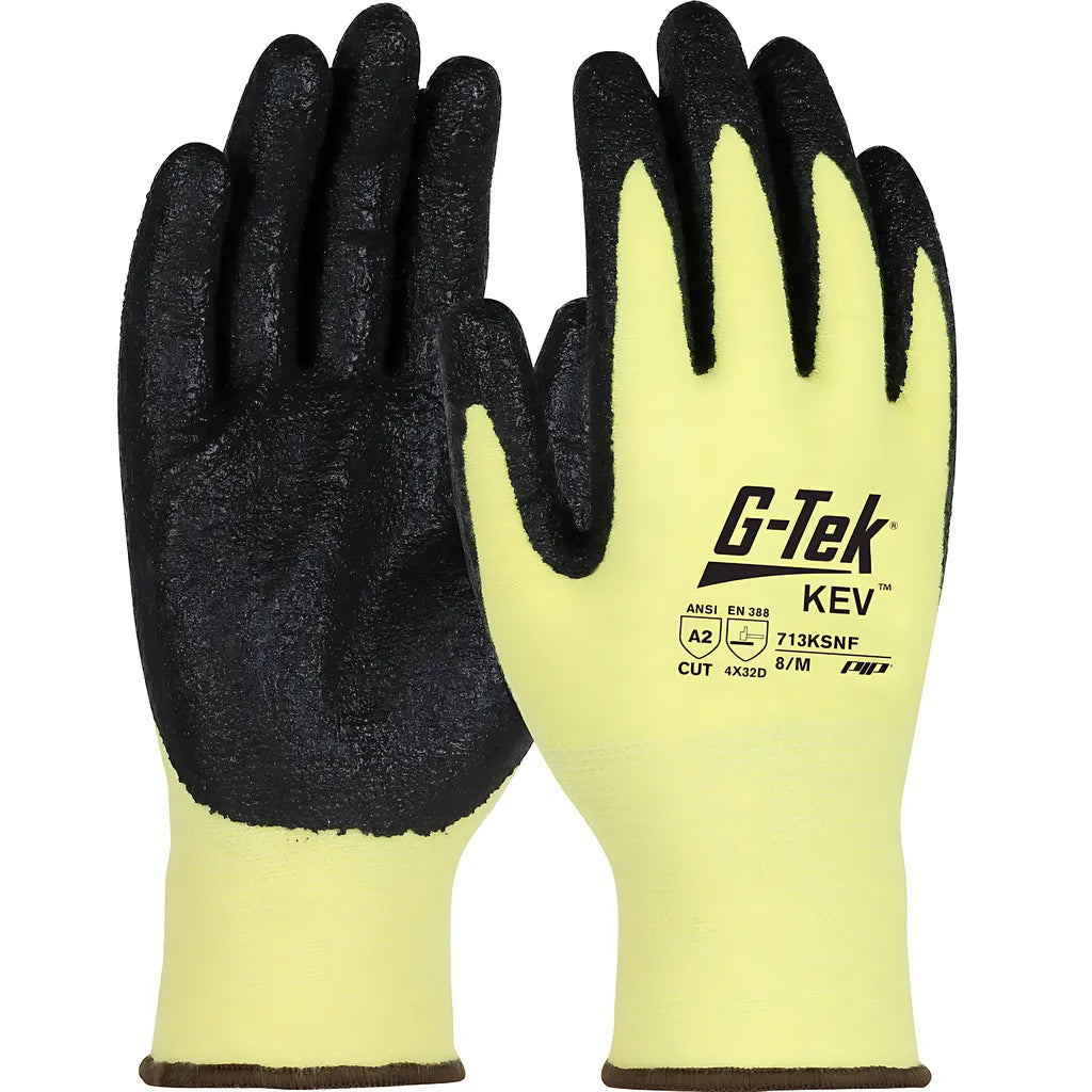 G-Tek 713Ksnf/L Seamless Knit Dupont Kevlar Blended Glove With Nitrile Coated Foam Grip On Palm & Fingers 713KSNFL-21407