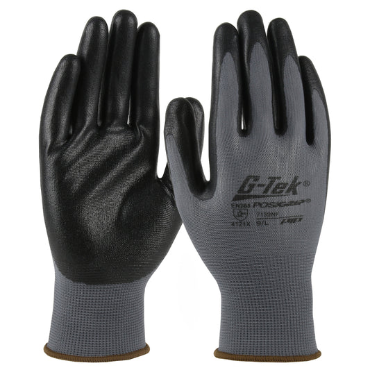 G-Tek 713SNF/XS Seamless Knit Polyester Glove with Nitrile Coated Foam Grip on Palm & Fingers