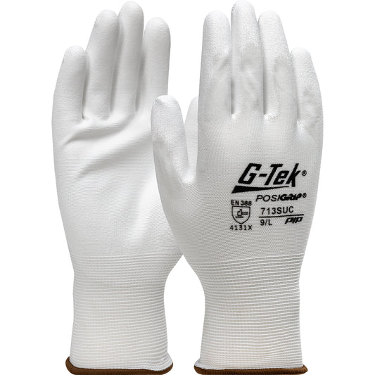 West Chester 713SUC/XS Seamless Knit Nylon Glove with Polyurethane Coated Flat Grip on Palm & Fingers