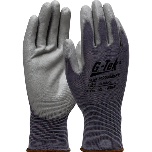 West Chester 713SUCG/XS Seamless Knit Nylon Glove with Polyurethane Coated Flat Grip on Palm & Fingers