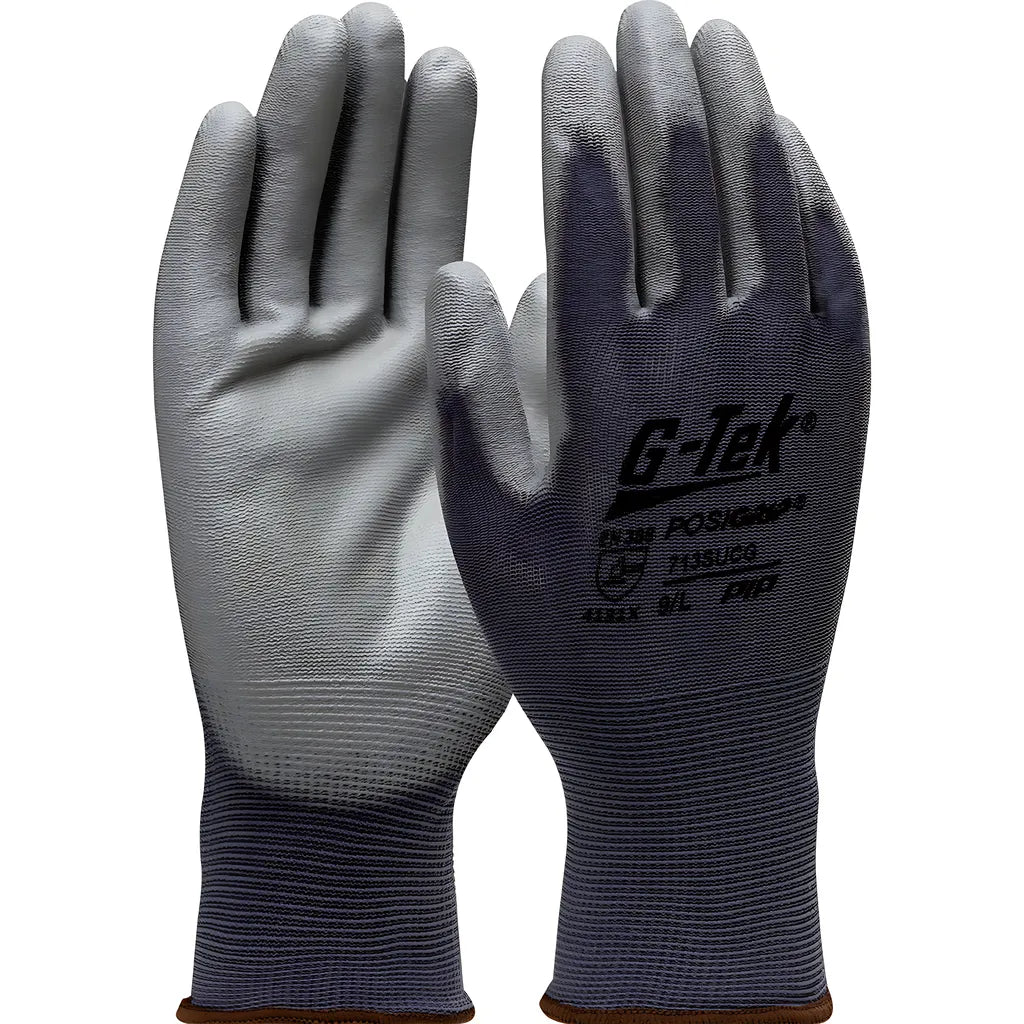 West Chester 713Sucg/L Seamless Knit Nylon Glove With Polyurethane Coated Flat Grip On Palm & Fingers 713SUCGL-21459