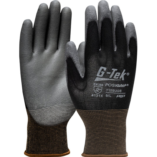 West Chester 713SUGB/XS Seamless Knit Nylon Glove with Polyurethane Coated Flat Grip on Palm & Fingers