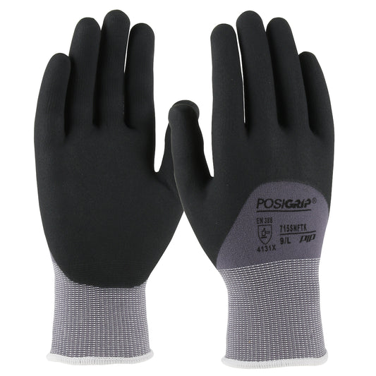 PIP 715SNFTK/S Premium Seamless Knit Nylon/Spandex Glove with Nitrile Coated Foam Grip on Palm, Fingers & Knuckles