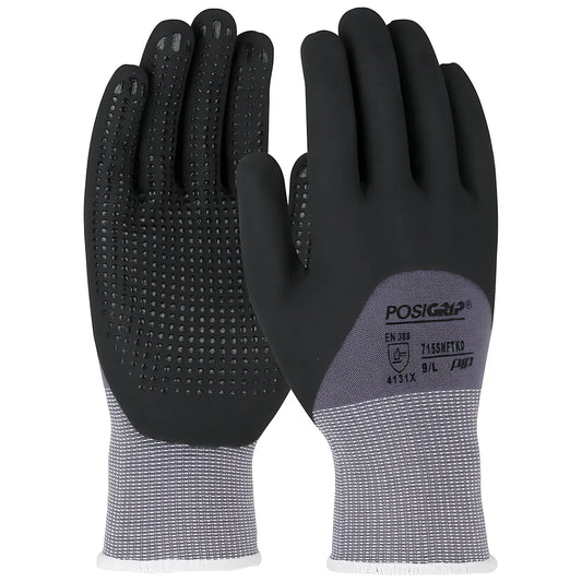 Pip 715Snftkd/S Premium Seamless Knit Nylon/Spandex Glove With Nitrile Coated Foam Grip On Palm, Fingers & Knuckles - Micro Dotted Grip 715SNFTKDS-21521