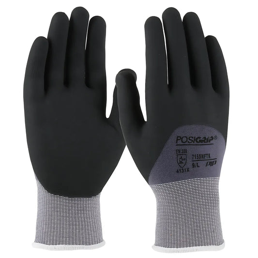 Pip 715Snftk/M Premium Seamless Knit Nylon/Spandex Glove With Nitrile Coated Foam Grip On Palm, Fingers & Knuckles 715SNFTKM-21518