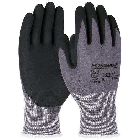 PIP 715SNFTP/S Premium Seamless Knit Nylon/Spandex Glove with Nitrile Coated Foam Grip on Palm & Fingers