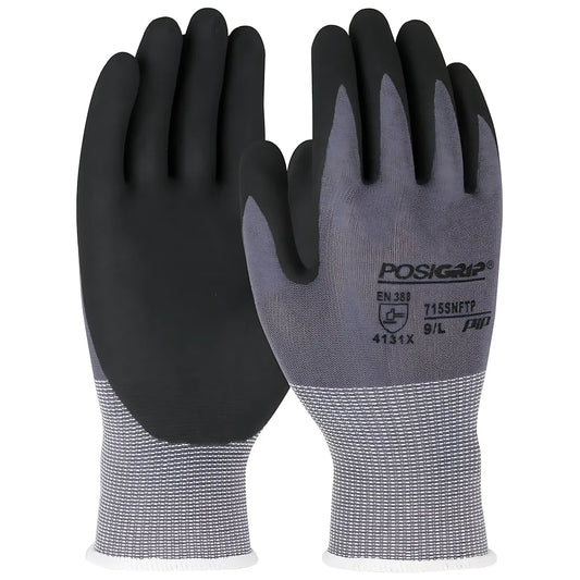 Pip 715Snftp/L Premium Seamless Knit Nylon/Spandex Glove With Nitrile Coated Foam Grip On Palm & Fingers 715SNFTPL-21530