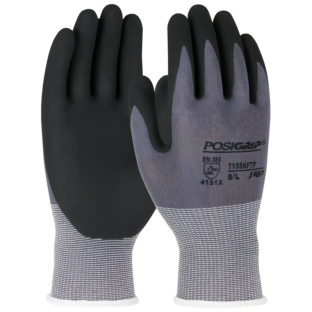 Pip 715Snftp/M Premium Seamless Knit Nylon/Spandex Glove With Nitrile Coated Foam Grip On Palm & Fingers 715SNFTPM-21527