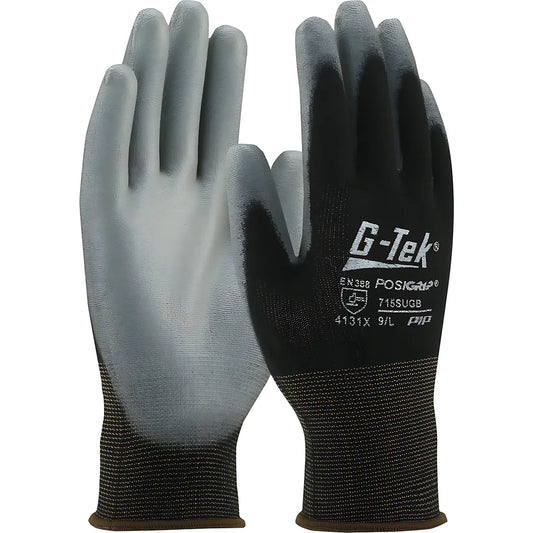 West Chester 715Sugb/L Seamless Knit Nylon Glove With Polyurethane Coated Flat Grip On Palm & Fingers 715SUGBL-21536