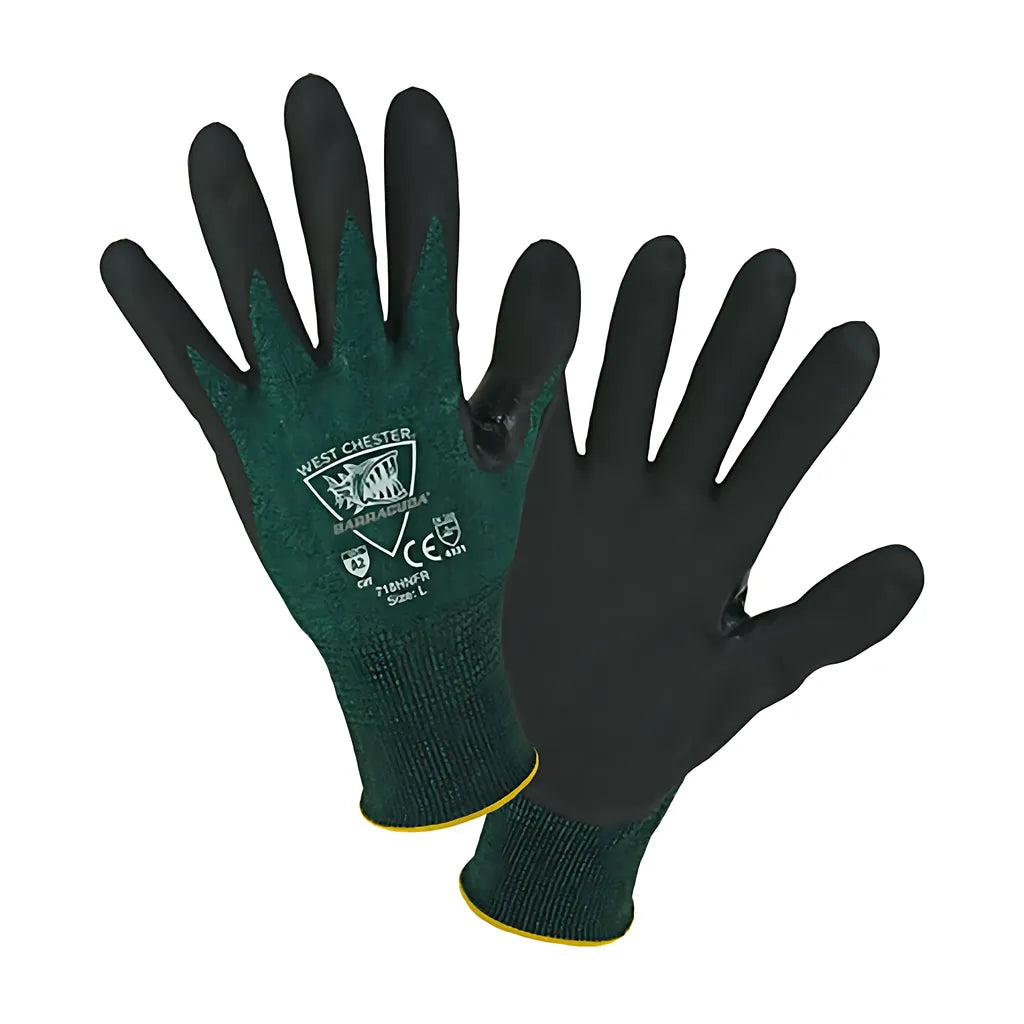 West Chester 718Hnfr/2Xl Seamless Knit Polykor Blended Glove With Nitrile Coated Foam Grip On Palm & Fingers 718HNFR2XL-21544